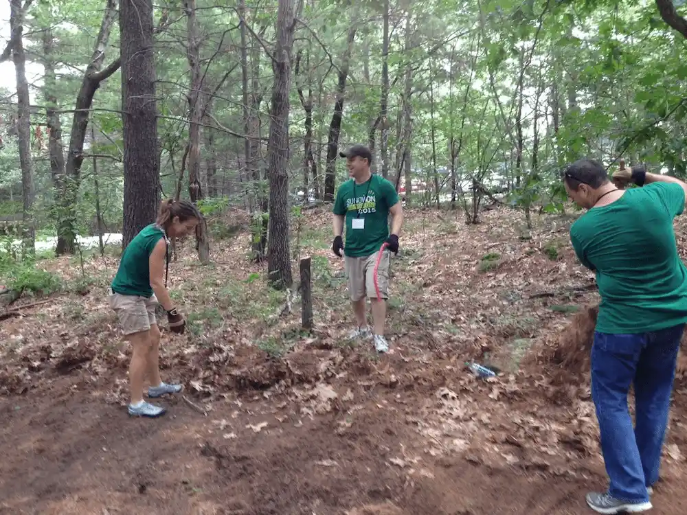 Landscaping project at Born Learning Trails, U.S.